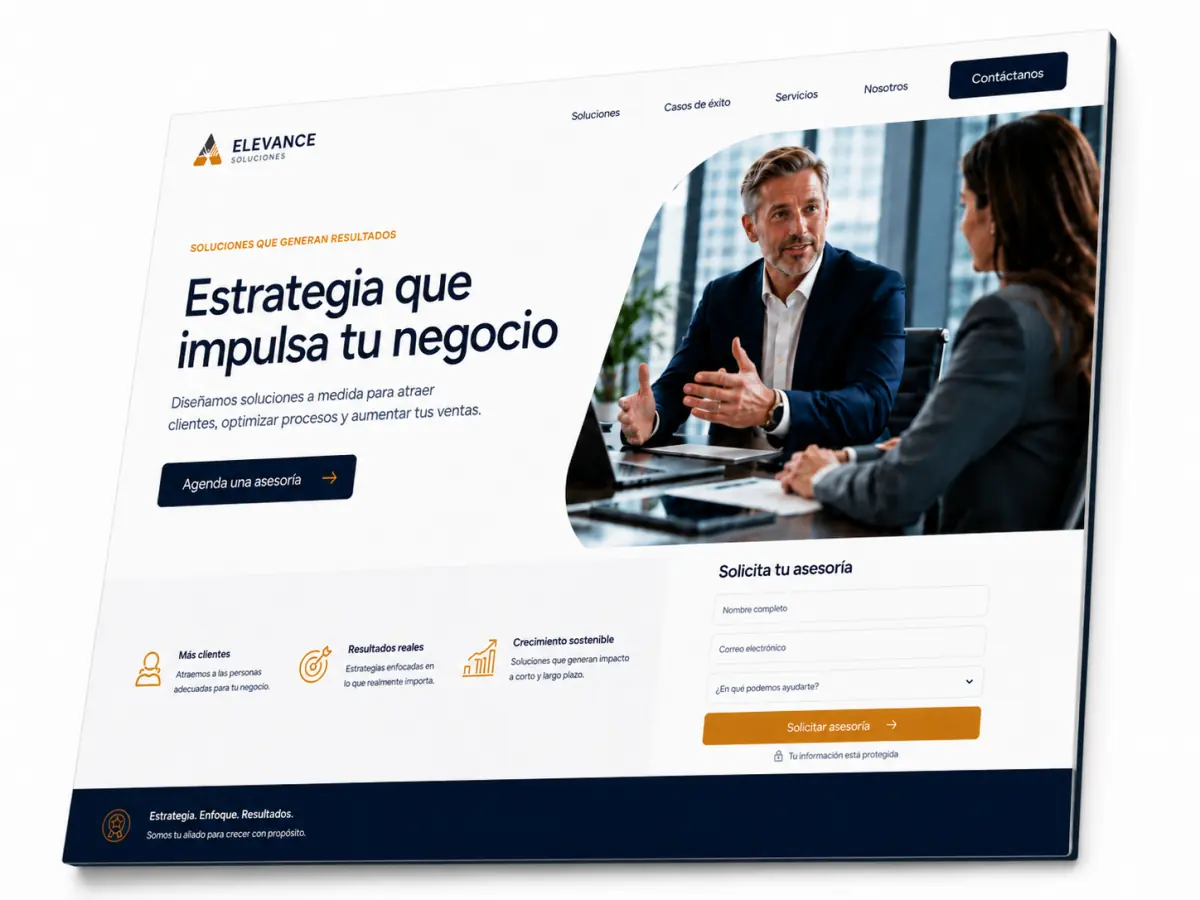 Landing page profesional para captar clientes