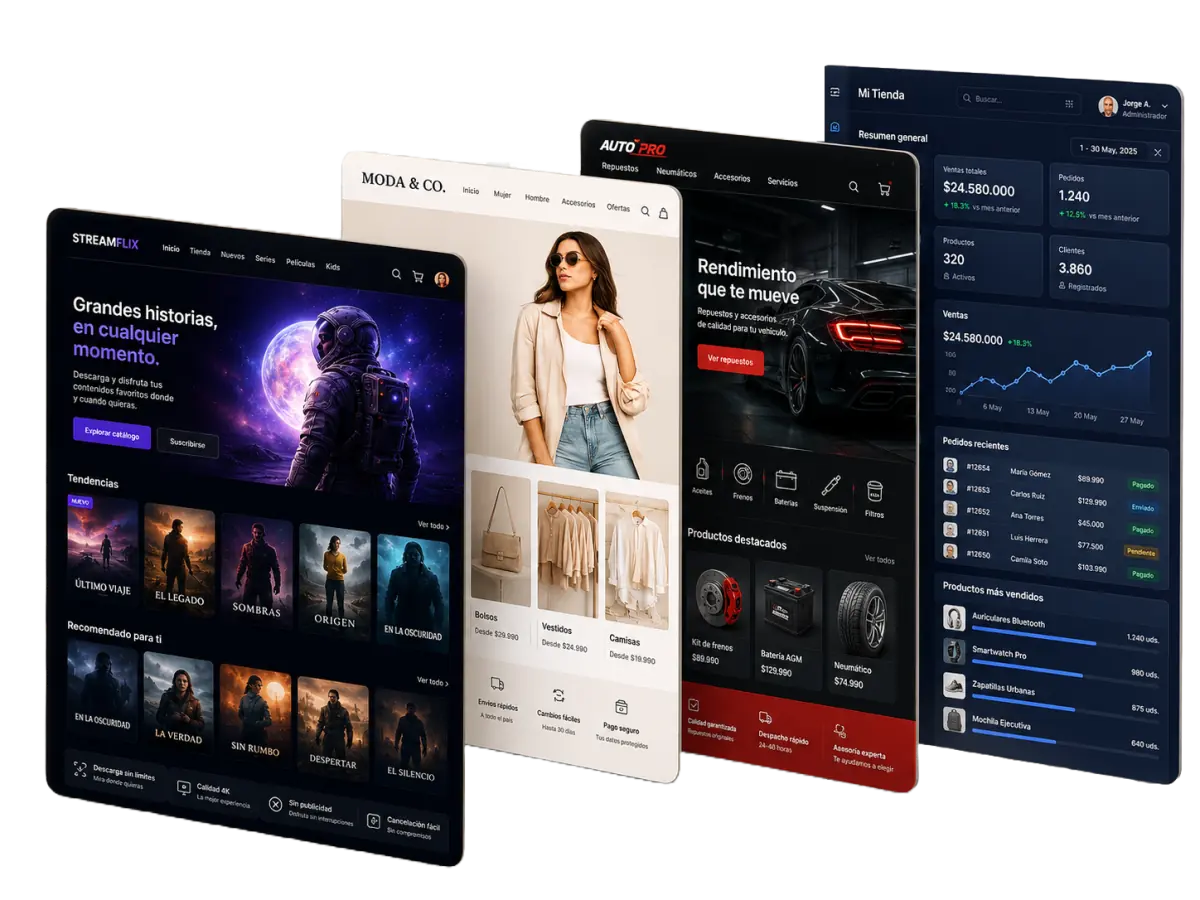 Tienda online profesional creada por UPDEV.CL